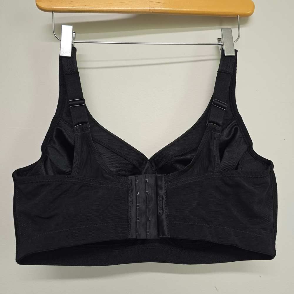 Glamorise Magic Lift Sport Bra Womens 38F Black High Impact Wireless - Picture 4 of 9